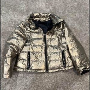 Anorak Metallic Puffer Jacket-M